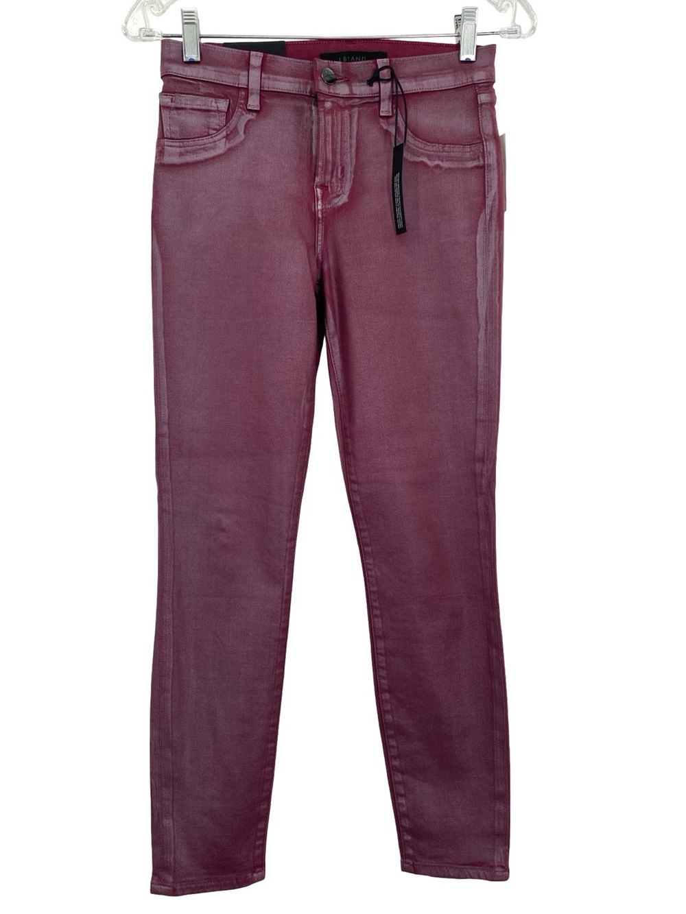 J Brand Photo Ready Mid Rise Crop Skinny in Bittersweet Shimmer New Size 26
